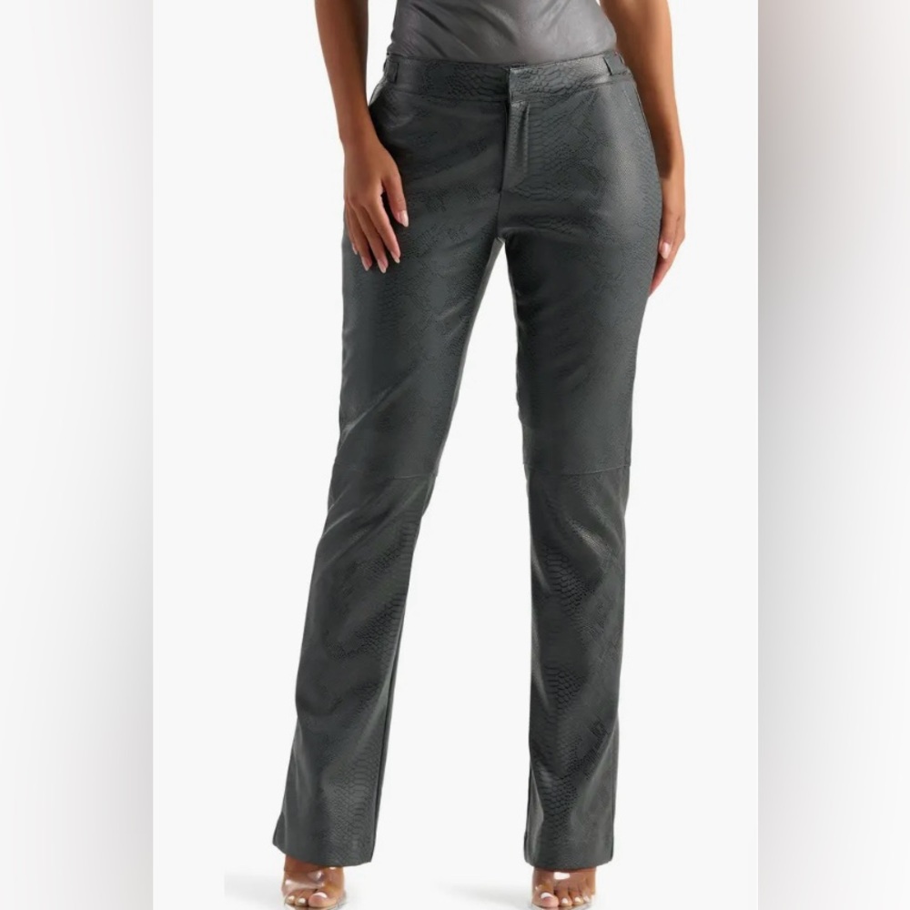 Naked Wardrobe Grey Snake Print Pants.
